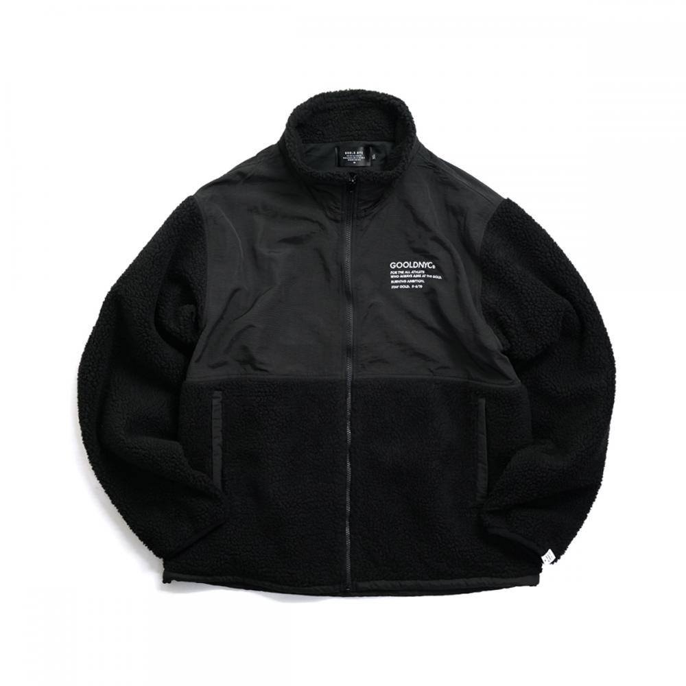 Sheep Boa Fleece Jacket(BLACK)